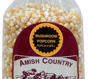 Amish Country Popcorn | 2 lbs Bag | Mushroom Popcorn Kernels | Old Fashioned, Non-GMO and Gluten Free (Mushroom – 2 lbs Bag)