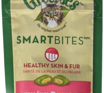 Greenies Feline SMARTBITES Skin & Fur Salmon 2.1oz – Six (6) Packages