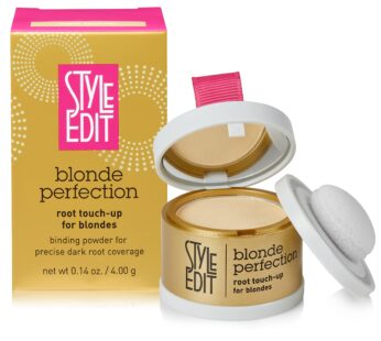 Root Touch Up Powder by Style Edit | Temporary Hair Color for Light Blonde, Dark Roots, Highlights, and Grays | Mineral Infused Concealer for Thinning Hair and Hairline | 0.14 oz.