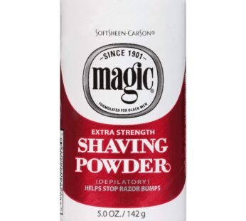 SoftSheen-Carson Magic Razorless Shaving for Men, Magic Extra Strength Shaving Powder, for Coarse Textured Beards, formulated for Black Men, Depilatory, Helps Stop Razor Bumps, 5 oz