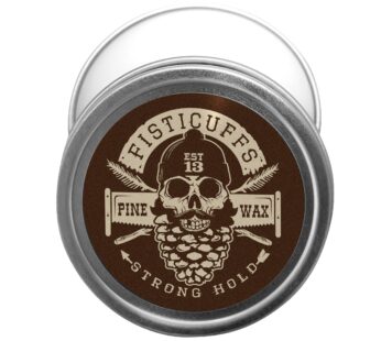 Grave Before Shave Fisticuffs Pine Scent Strong Hold Mustache Wax 1 Oz. Tin