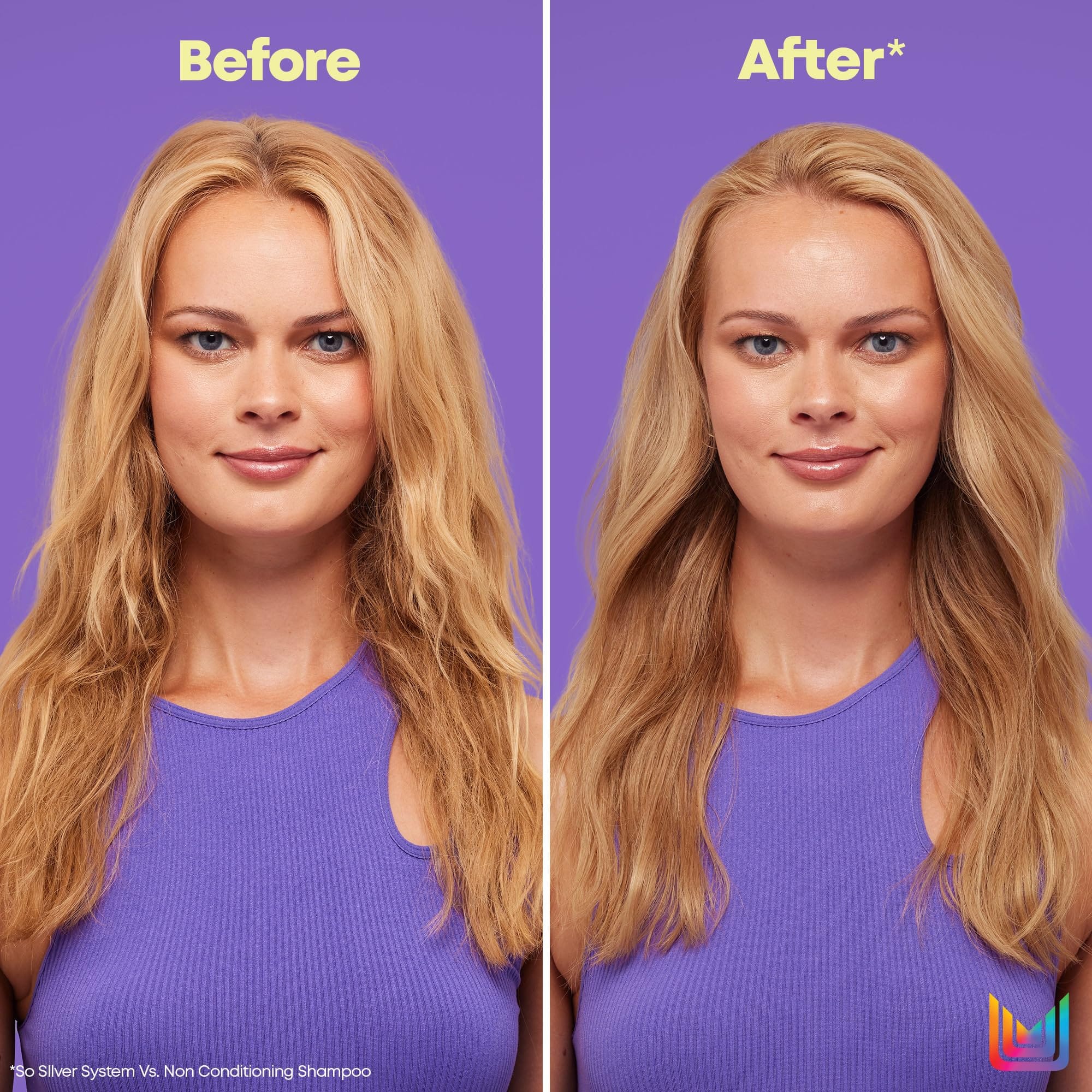 Matrix So Silver Purple Shampoo | Neutralizes Yellow Tones | Color Depositing & Toning | For Color Treated, Blonde, Grey, and Platinum Hair | Packaging May Vary | 33.8 Fl. Oz. | Vegan - Image 2