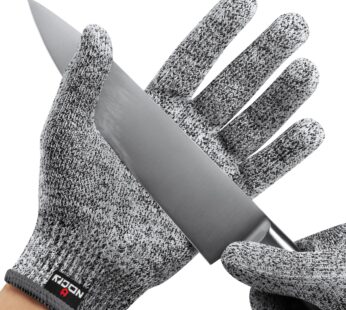 NoCry Premium Cut Resistant Gloves Food Grade ? Level 5 Protection; Ambidextrous; Machine Washable; Superior Comfort and Dexterity; Lightweight Protective Gloves; Complimentary eBook