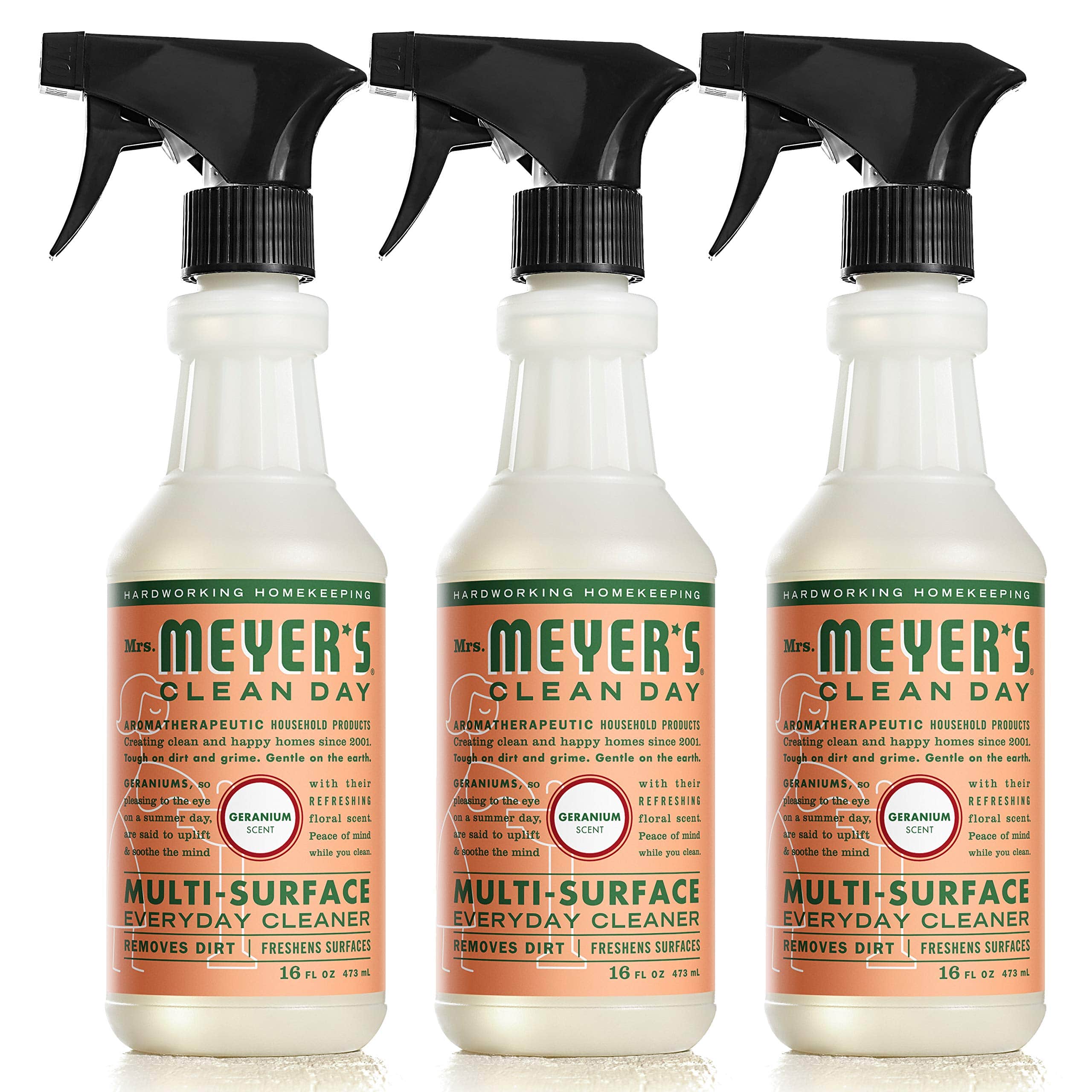 Mrs. Meyer?s Clean Day Multi-Surface Everyday Cleaner, Geranium Scent, 16 ounce bottle (Pack of 3) - Image 2