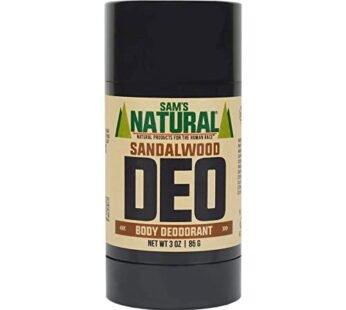Sam?s Natural Deodorant – Sandalwood – Aluminum Free DEO – No phthalates, parabens, sulfates, or dyes – Made in New Hampshire – For Men, Women, Unisex – Vegan, Cruelty Free – 3 oz