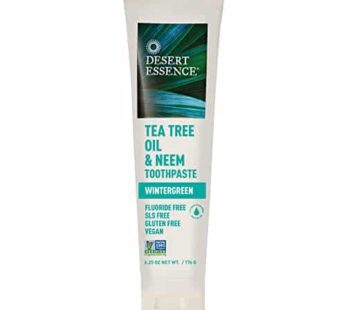 Desert Essence Natural Tea Tree Oil and Neem Toothpaste, 176g (6.25 OZ)