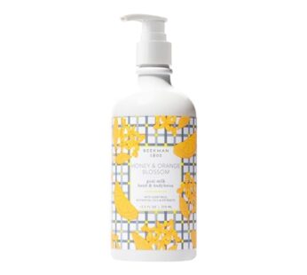 Beekman 1802 Goat Milk Body Lotion, Honey & Orange Blossom – Scented – 12.5 oz – Hydrating & Deeply Moisturizing – With Shea Butter & Jojoba Seed Oil – Good for Sensitive Skin – Cruelty Free