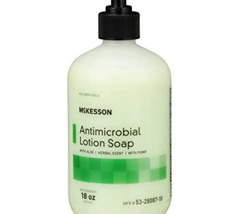 McKesson Lotion Antimicrobial Soap Pump Bottle Herbal Scent 18 oz. 53-28087-18 1 Ct