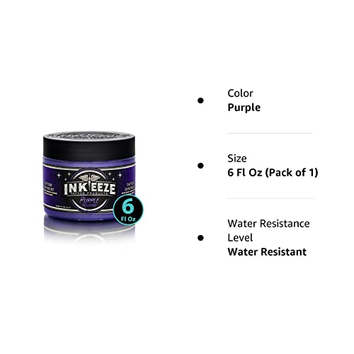INK-EEZE Purple Tattoo Ointment for Artists and Aftercare, Essential Oils, Petroleum Free, Cruelty Free, Made in USA, Lavender, 6oz - Image 8