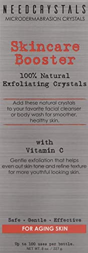 NeedCrystals Microdermabrasion Crystals, DIY Face Scrub with Vitamin C. Natural Facial Exfoliator for Dull or Dry Skin Improves Wrinkles, Anti-Aging, Skin Texture & Brightening. 8 oz - Image 2