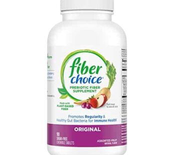 Fiber Choice Daily Prebiotic Fiber Chewable Tablets, Assorted Fruit, 90 Tablets (90 Count (Pack of 1))