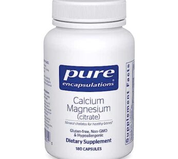 Pure Encapsulations Calcium Magnesium (Citrate) – 240 g Calcium & 240 g Magnesium – Bone Health Support – Non-GMO & Vegan – 180 Capsules