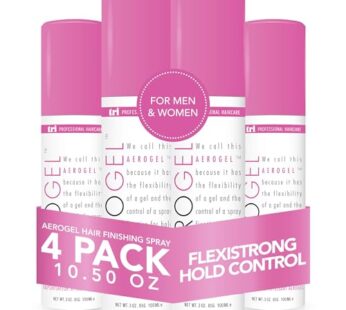 TRI Design Aerogel Hair Spray – Extra Hold, Free & Clear Hairspray Firm Hold for Women and Men, Travel, Volume Fixer & Non-Sticky Hairspray Essentials, Flexible Spray Nozzle Bottle – (3oz, Pack of 4)