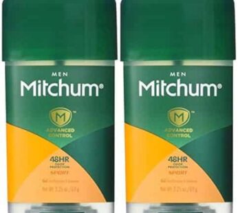 Mitchum Clear Gel Antiperspirant & Deodorant for Men, Super Sport – 2.25 oz – 2 pk