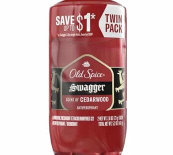 Old Spice Red Collection Swagger Scent Invisible Solid Antiperspirant and Deodorant for Men, 24/7 Protection, 2.6 oz (Pack of 2)