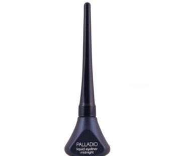 Palladio Liquid Eyeliner, Highly Pigmented and Waterproof Eyeliner, For Intense Eye Definition, Smear-proof Eyeliner Liquid, Includes Easy Grip Wand and Felt Tip Eyeliner Applicator, Midnight