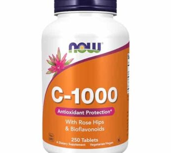 NOW Supplements, Vitamin C-1,000 with Rose Hips & Bioflavonoids, Antioxidant Protection*, 250 Tablets (Pack of 1)