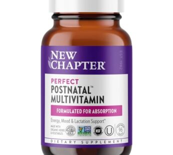 New Chapter, Postnatal Vitamins Lactation Supplement, Complete Multivitamin with Fermented Vitamin D3 + B Vitamins, Made with Organic Vegetables & Herbs, Non-GMO Ingredients, 96 Count