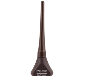 Palladio Liquid Eyeliner, Highly Pigmented and Waterproof Eyeliner, For Intense Eye Definition, Smear-proof Eyeliner Liquid, Includes Easy Grip Wand and Felt Tip Eyeliner Applicator, Black Brown