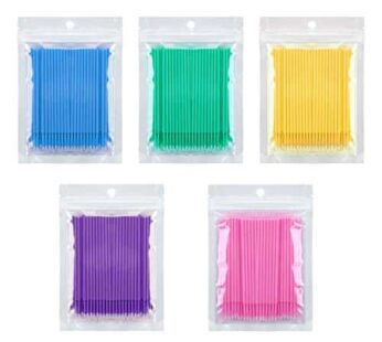500 Pcs Micro Applicator Brush, Micro Swabs, Disposable Eye Lashes Mascara Wands for Eyelash Extension Tbestmax