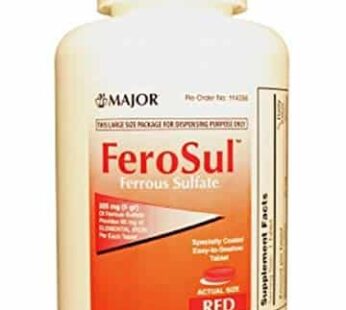 Major FEROSUL 5GR FC RED TABS Ferrous SULFATE-325 MG Red 1000 Tablets UPC 309047590803