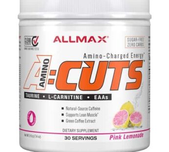 ALLMAX Nutrition AMINOCUTS (ACUTS), Amino-Charged Energy Drink with Taurine, L-Carnitine, Green Coffee Bean Extract, Pink Lemonade, 30 Servings