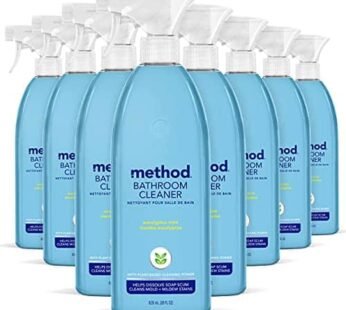 Method Bathroom Cleaner, Removes Mold + Mildew Stains, Eucalyptus Mint, 28 Fl Oz (Pack of 8)