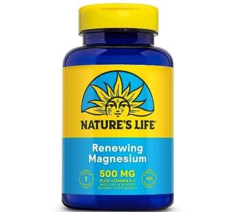 Nature?s Life Renewing Magnesium 500 mg – Magnesium Citrate, Magnesium Malate, Magnesium Oxide Plus Vitamin B-6 – Muscles and Nerves Support – Lab Verified (100 Servings, 100 VegCaps)