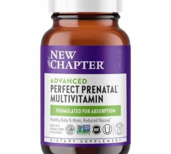 New Chapter Advanced Perfect Prenatal Vitamins, 270ct, Made with Organic, Non-GMO Ingredients for Healthy Baby & Mom – Folate (Methylfolate), Whole-Food Fermented Iron, Vitamin D3 + Ginger
