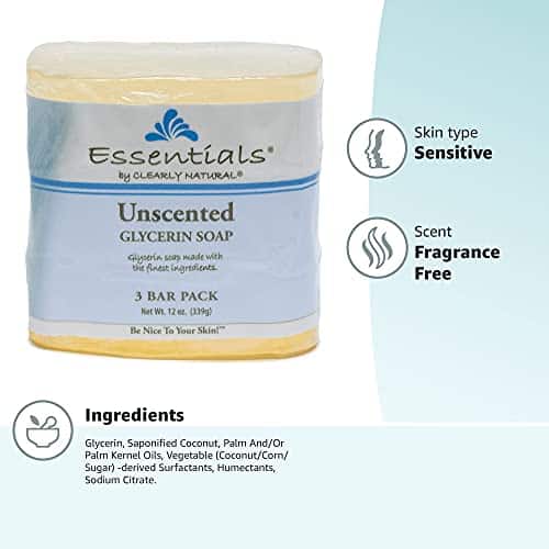 Clearly Natural Glycerine Bar Soap, Unscented, 3 Count, 4 oz each (876872362) - Image 4