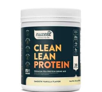 Nuzest – Pea Protein Powder – Clean Lean Protein, Premium Vegan Plant Based, Dairy Free, Gluten Free, GMO Free, Naturally Sweetened Protein Shake, Smooth Vanilla, 20 Servings, 1.1 lb