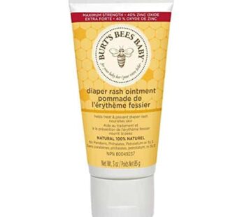 Burt’s Bees Baby Bee 100% Natural Diaper Rash Ointment, 3 Ounce Tube (Pack of 3)