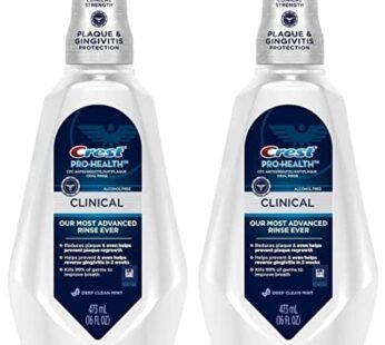 Crest Pro-Health Clinical CPC Antigingivitis/Antiplaque Oral Rinse Deep Clean Mint, Clean Mint 473 ml (Pack of 2)