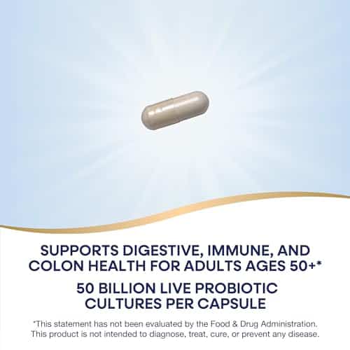 Nature?s Way Fortify Extra Strength? Probiotic Age 50+, 50 Billion Live Cultures, 11 Strains, Prebiotics, Digestive Health*, Immune Support*, Colon Health*, 30 Capsules (Packaging May Vary) - Image 5