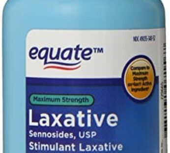 Equate Maximum Strength Laxative, Sennosides Stimulant Laxative, 25mg, 90ct, By Equate, Compare to Maximum Strength Ex-Lax