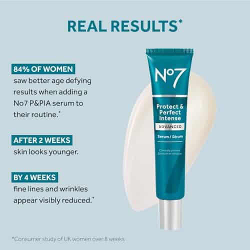 No7 Protect & Perfect Intense Advanced Serum - Anti-Aging Face Serum that Visibly Smoothes & Firms Fine Lines and Wrinkles - Formulated with Hyaluronic Acid and Matrix 3000+ Technology (1.69 Fl Oz) - Image 5