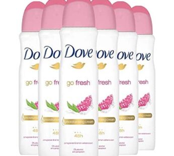 Dove Go Fresh Pomegranate & Lemon Verbena Deodorant Spray 150 ml / 5 oz (6-Pack)