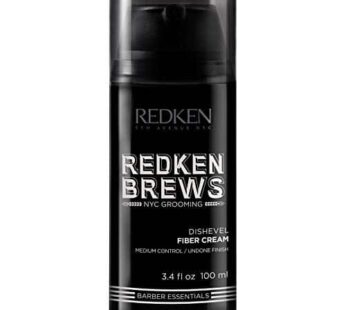 Redken Brews Fiber Cream For Men | Men’s Hair Styling Cream | Medium Hold | Natural, Undone Finish | Adds Texture and Shape | 3.4 Fl Oz