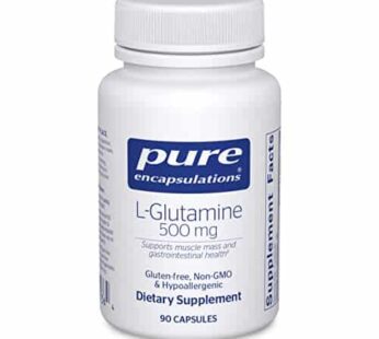 Pure Encapsulations L-Glutamine 500 mg – Supplement for Immune and Digestive Support, Gut Health and Lining, Metabolism, and Muscle Support* – with Free-Form L-Glutamine – 90 Capsules