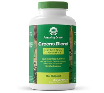 Amazing Grass Greens Superfood Powder: Greens Powder with Digestive Enzymes & Probiotics, Organic Spirulina, Chlorella, and Beet Root Powder, Original, 150 Count