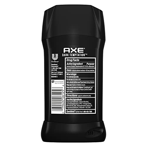 AXE Antiperspirant Stick For Men For Long Lasting Freshness Dark Temptation All Day Fresh Scent 48 Hour Anti Sweat Mens Deodorant 2.7oz 4 Count - Image 2