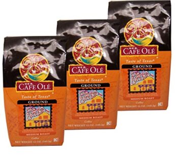 HEB Cafe Ole Ground Coffee 12oz Bag (Pack of 3) (Taste of San Antonio)