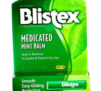 Blistex Medicated Mint Balm SPF 15 0.15 oz (Pack of 12)