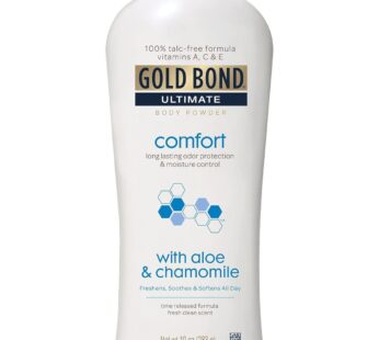 Gold Bond Ultimate Comfort with Aloe Body Powder – 100% Talc-free, 10 Oz by Chattem