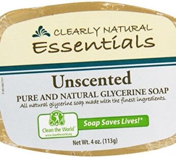 Clearly Natural, Glycerine Soap, Unscented, 4 oz