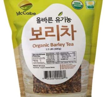 McCabe Organic Barley Tea – Roasted Barley Tea Korean | Whole Grain Korean Barley Tea | Rich with Fiber & Minerals | USDA and CCOF Certified Organic Tea | Product of USA | 1.5 Lbs