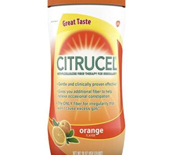 Citrucel Fiber Powder for Occasional Constipation Relief, Methylcellulose Fiber Powder, Orange Flavor – 30 Ounces
