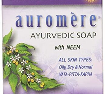 Auromere Ayurvedic Bar Soap, Lavender Neem – Eco Friendly, Handmade, Vegan, Cruelty Free, Natural, Non GMO (2.75 oz), 1 pack