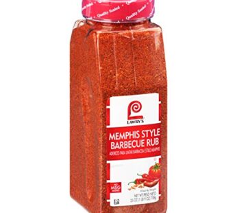 Lawry’s Memphis Style Barbecue Rub, 25 oz – One 25 Ounce Container of Memphis Dry Rub, Perfect for BBQ Rub Wings, Ribs, Brisket and More