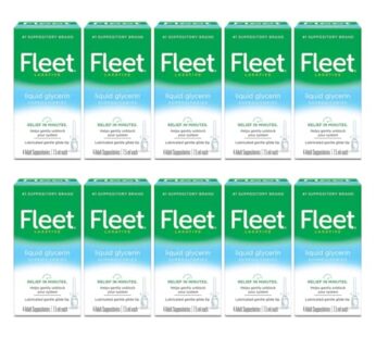 Fleet Liquid Glycerin Suppositories, 4 Count (Pack of 10)